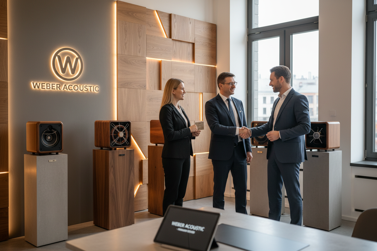 1. Erstkontakt
Sie entdecken Weber Acoustic als Partner für hochwertige Soundboxen.